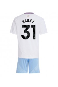 Aston Villa Leon Bailey #31 Jalkapallovaatteet Lasten Vieraspeliasu 2024-25 Lyhythihainen (+ Lyhyet housut)